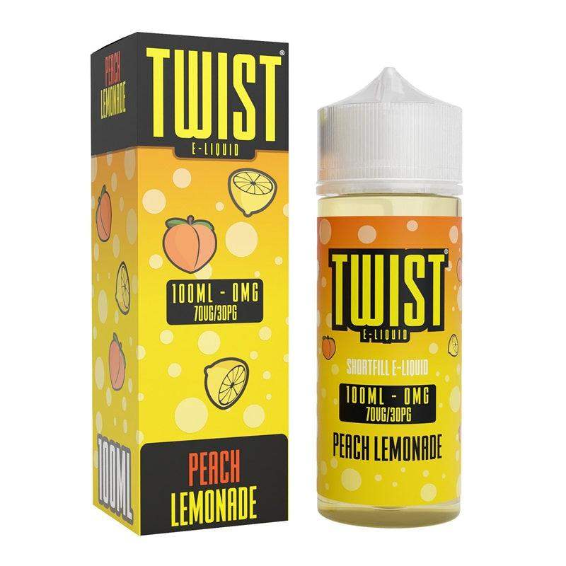 PEACH LEMONADE 100ML SHORT FILL E-LIQUID BY TWIST E-LIQUID - Vapeslough