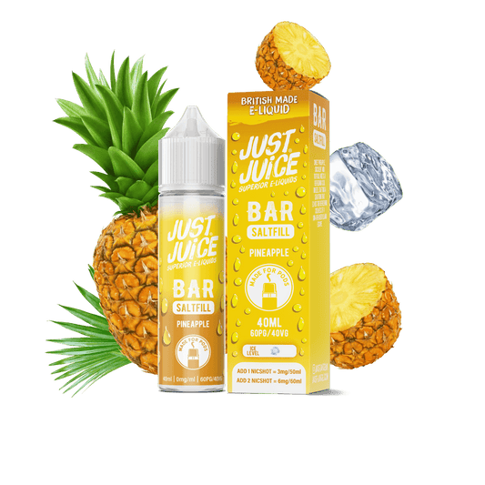 PINEAPPLE - 40ML BAR SALTFILL E-LIQUID BY JUST JUICE - Vapeslough