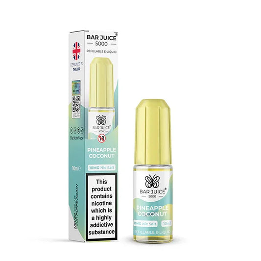 PINEAPPLE COCONUT 10ML E LIQUID NICOTINE SALT BY BAR JUICE 5000 - 5MG|10MG|20MG - Vapeslough