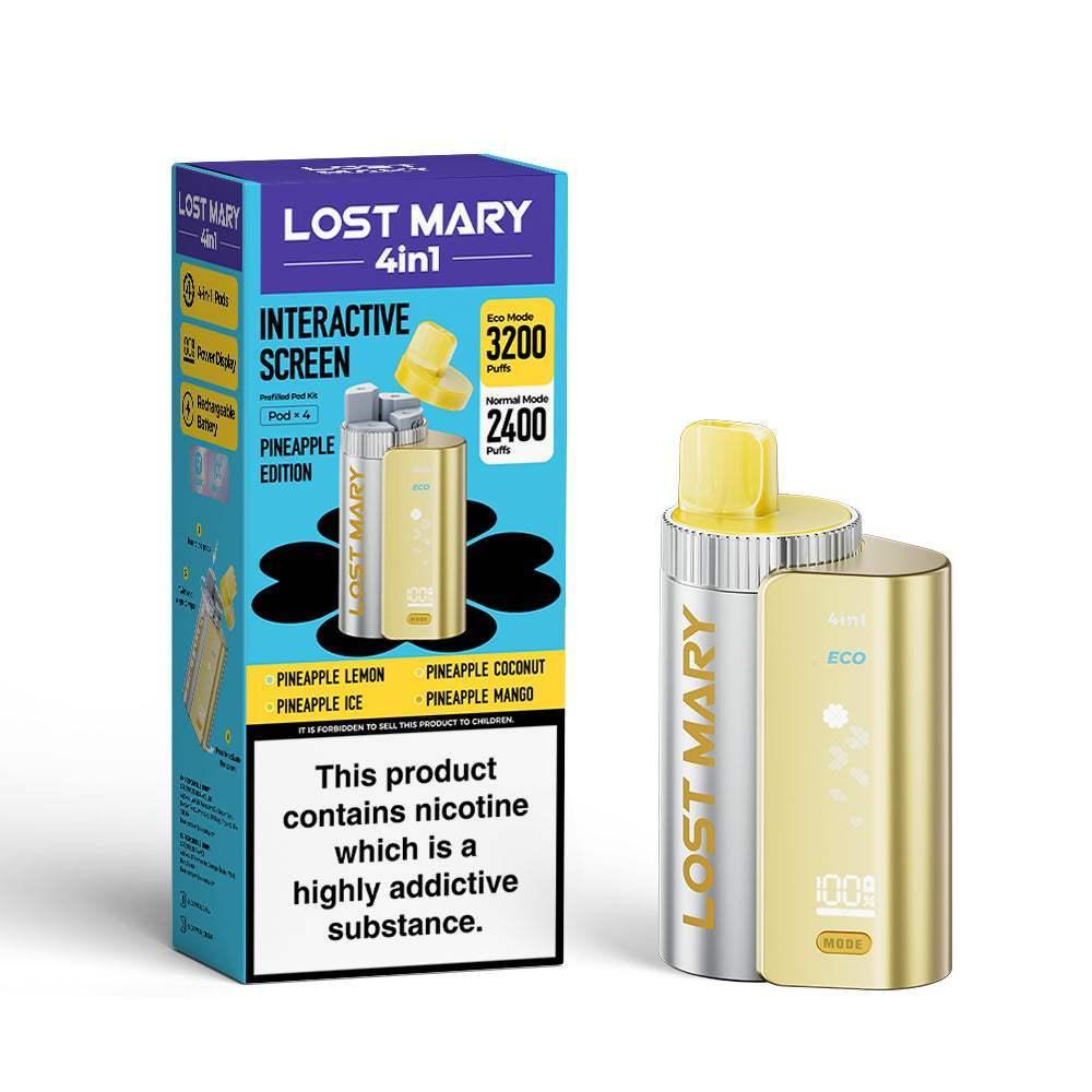 PINEAPPLE EDITION - LOST MARY 4IN1 POD SYSTEM DEVICE KIT - 3200PUFFS - Vapeslough