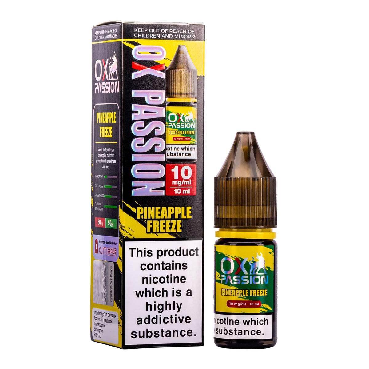 PINEAPPLE FREEZE 10ML NIC SALT BY OXVA OX PASSION 10MG(1%) | 20MG(2%) - Vapeslough