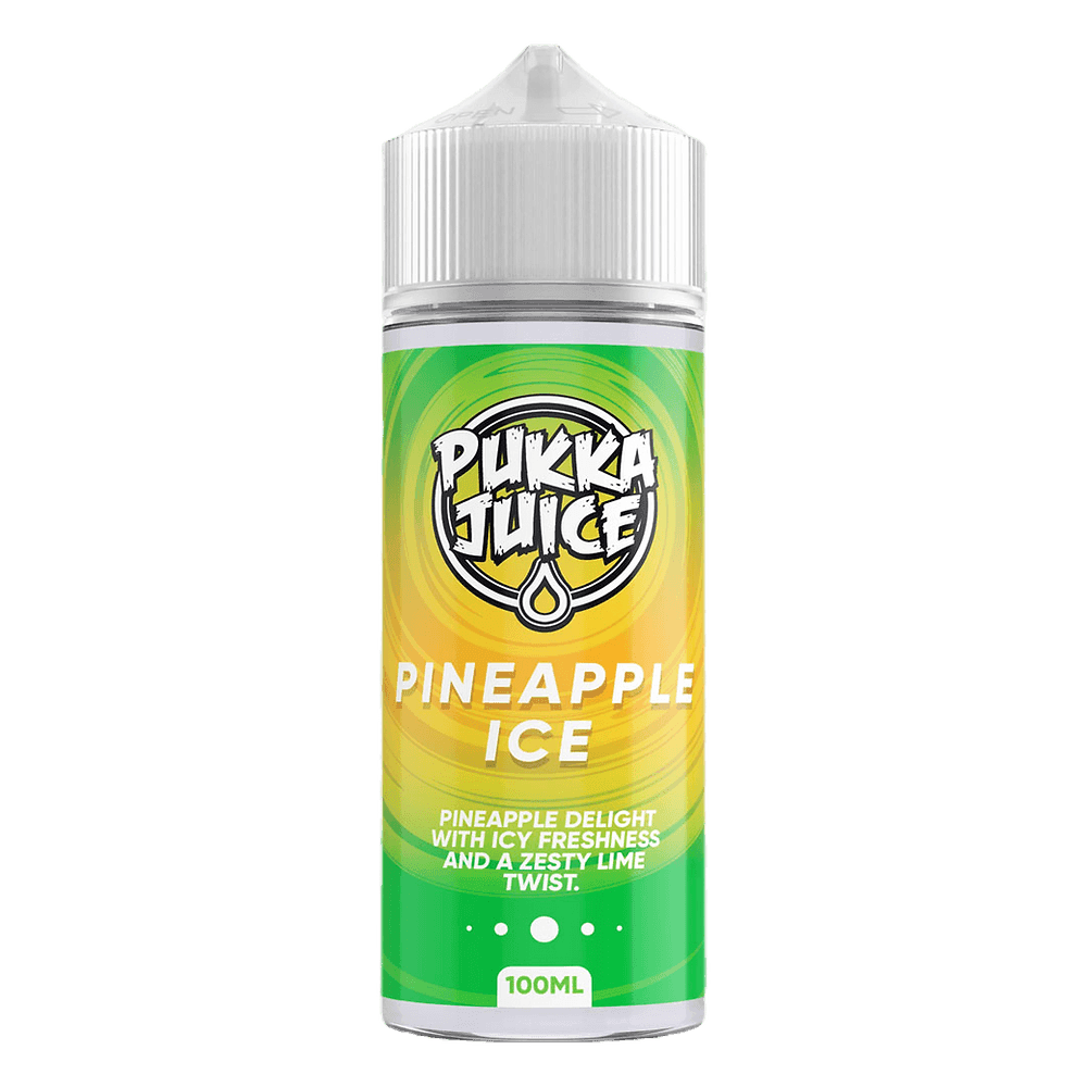 PINEAPPLE ICE 100ML SHORT FILL E-LIQUID BY PUKKA JUICE - Vapeslough