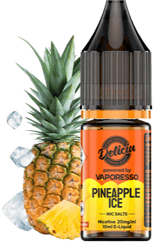 PINEAPPLE ICE - 10ML NIC SALT E-LIQUID BY DELICIU VAPORESSO - 10MG|20MG - Vapeslough