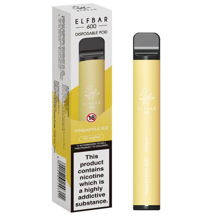PINEAPPLE ICE ELF BAR 600 DISPOSABLE DEVICE - 20MG - Vapeslough