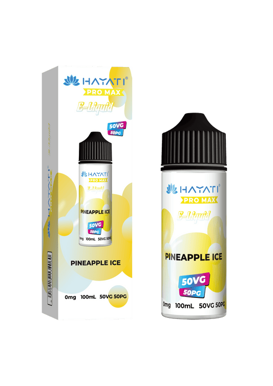 PINEAPPLE ICE - HAYATI PRO MAX 100ML SHORT FILL - 50/50PG/VG E-LIQUID - Vapeslough