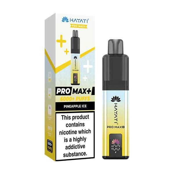 PINEAPPLE ICE - HAYATI PRO MAX+ DISPOSABLE VAPE - 20MG(2%) - Vapeslough