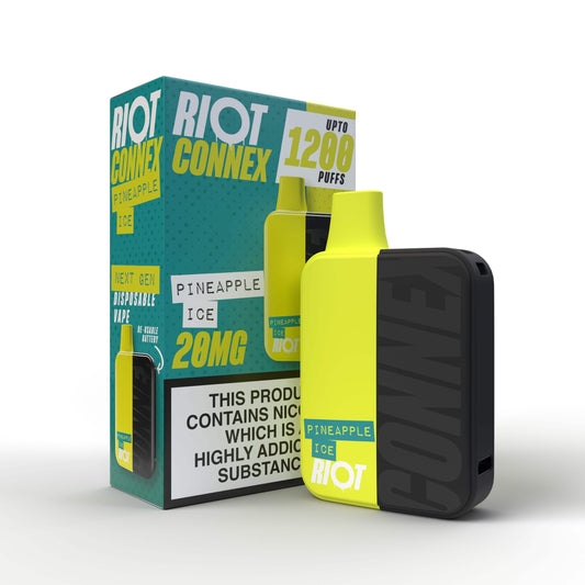 PINEAPPLE ICE - RIOT CONNEX - DISPOSABLE POD SYSTEM KIT - 1200 PUFFS BY RIOT SQUAD - Vapeslough