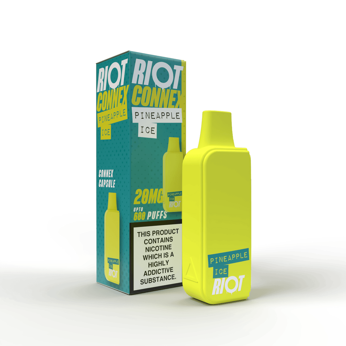 PINEAPPLE ICE - RIOT CONNEX - PRE-FILLED POD - 600 PUFFS BY RIOT SQUAD - Vapeslough