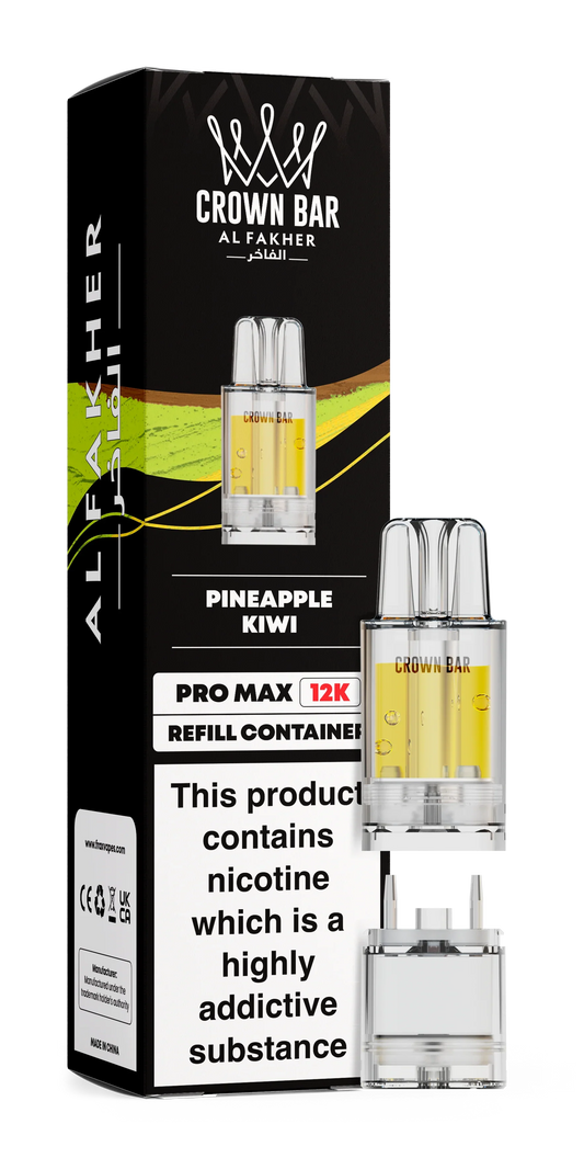 Pineapple Kiwi Al Fakher Crown Bar Pro Max 12K Refill Pod - Vapeslough