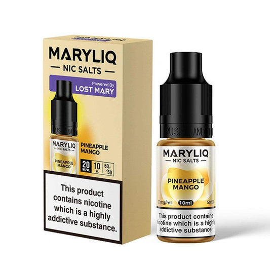 PINEAPPLE MANGO 10ML E-LIQUID NICOTINE SALT BY MARYLIQ - LOST MARY - Vapeslough