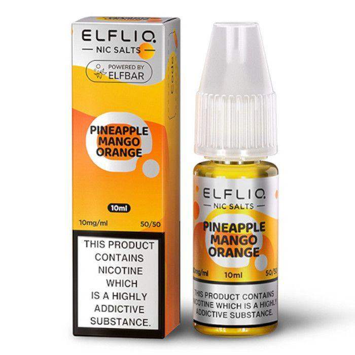 PINEAPPLE MANGO ORANGE 10ML E LIQUID NICOTINE SALT BY ELFLIQ - ELFBAR - Vapeslough