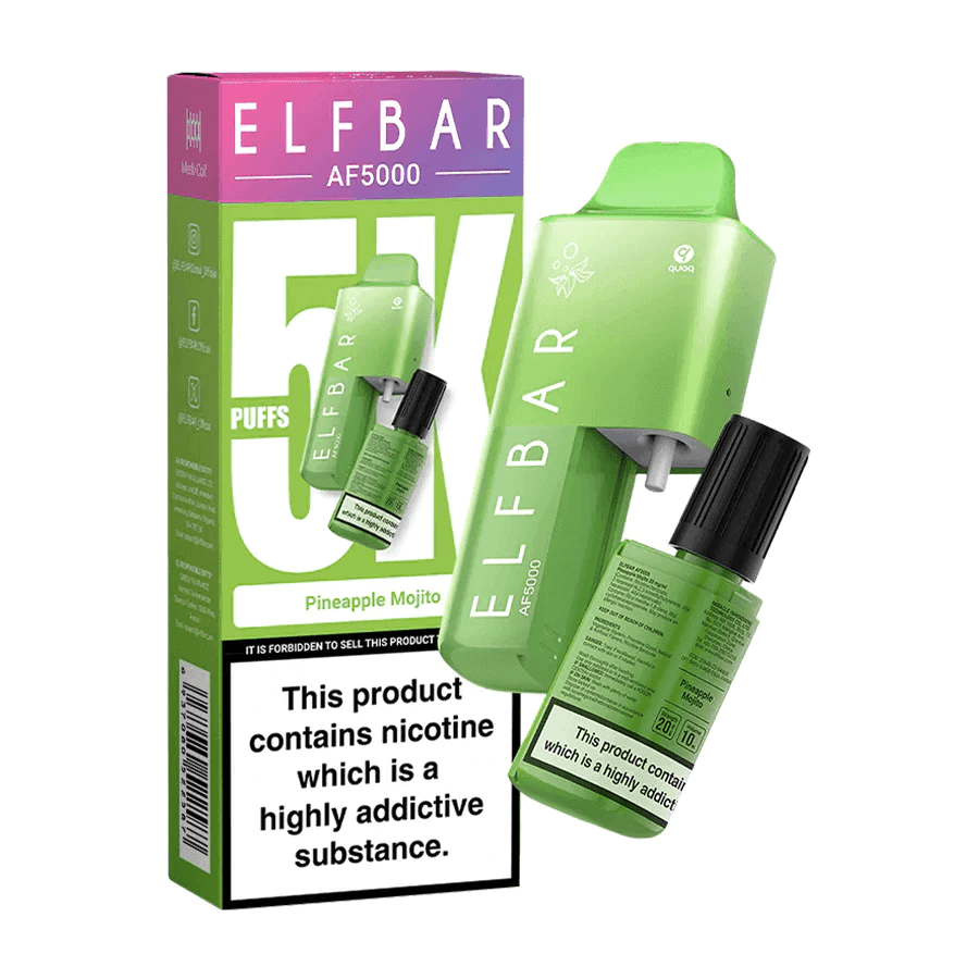 PINEAPPLE MOJITO - ELF BAR AF5000 DISPOSABLE VAPE - 20MG(2%) - Vapeslough