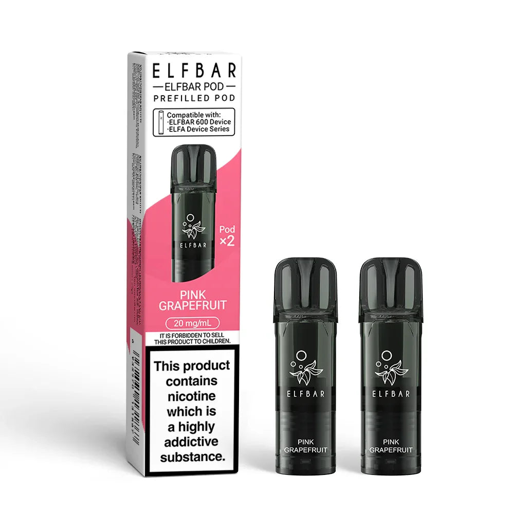 PINK GRAPEFRUIT ELFBAR 600 PODS (PACK OF 2) - Vapeslough