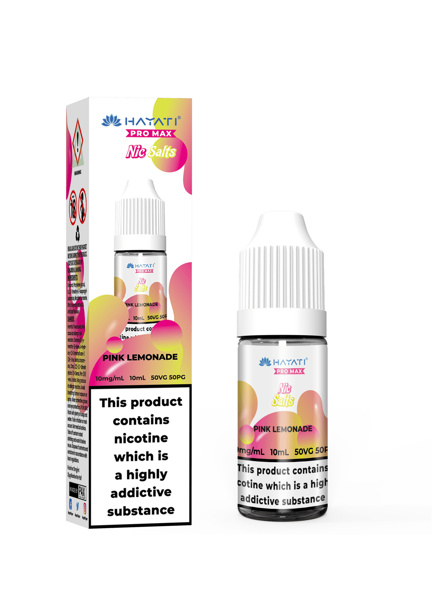 PINK LEMONADE 10ML NIC SALT BY HAYATI PRO MAX 10MG(1%) | 20MG(2%) - Vapeslough