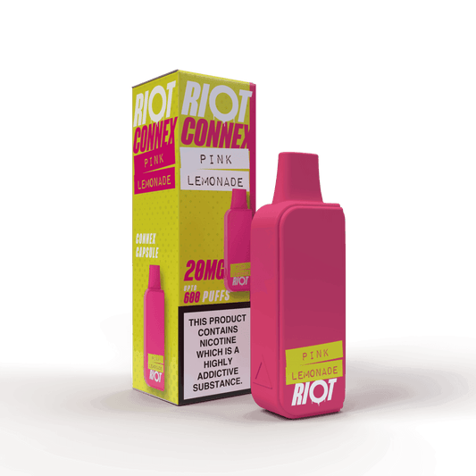 PINK LEMONADE - RIOT CONNEX - PRE-FILLED POD - 600 PUFFS BY RIOT SQUAD - Vapeslough