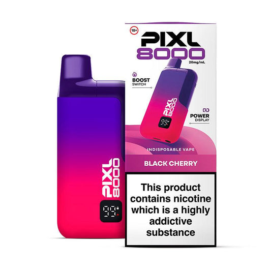 PIXL 8000 BLACK CHERRY PRE-FILLED VAPE KIT - 20mg - Vapeslough