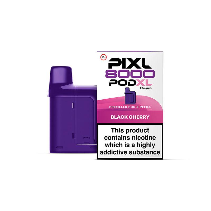 PIXL 8000 BLACK CHERRY VAPE POD - 20mg - Vapeslough