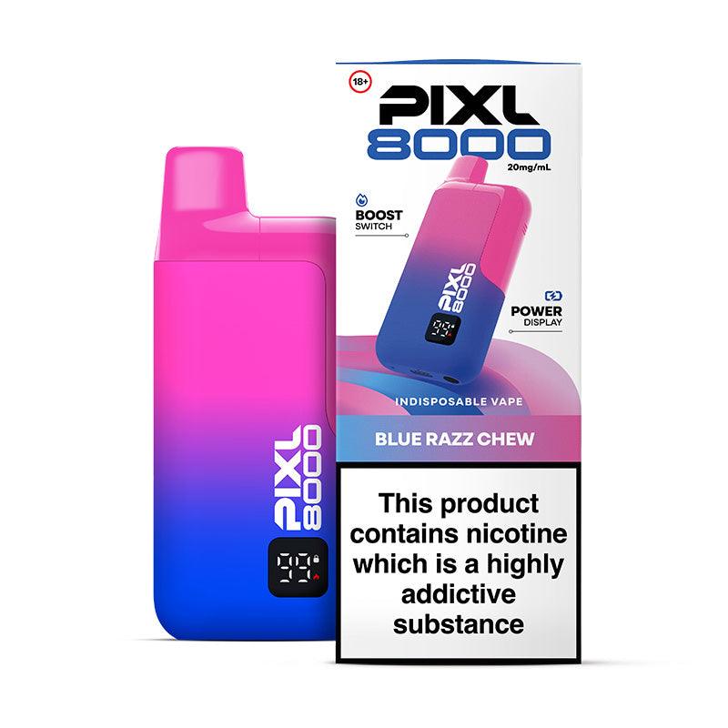 PIXL 8000 BLUE RAZZ CHEW PRE-FILLED VAPE KIT - 20mg - Vapeslough