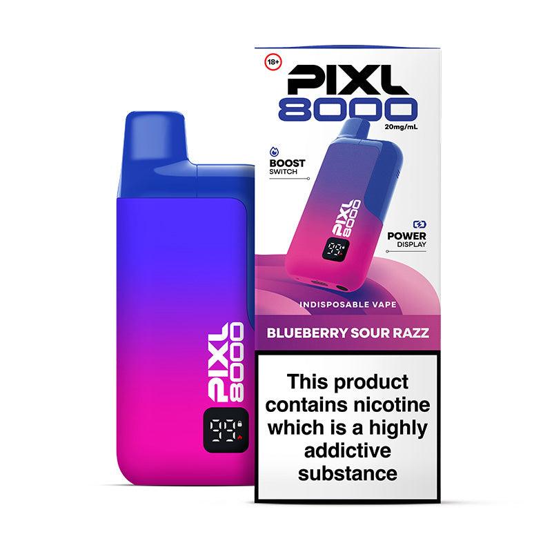 PIXL 8000 BLUEBERRY SOUR RAZZ PRE-FILLED VAPE KIT - 20mg - Vapeslough
