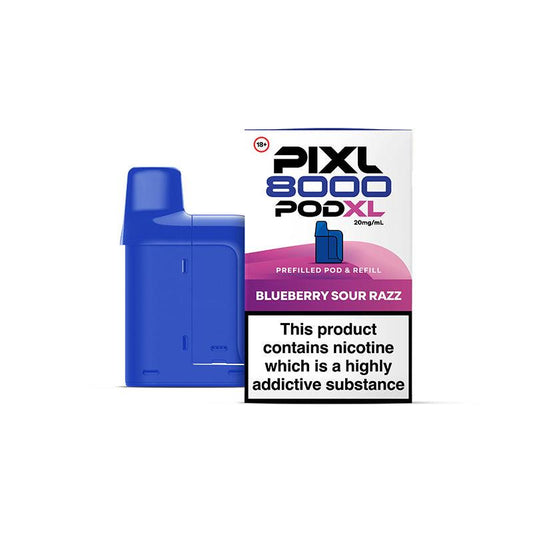PIXL 8000 BLUEBERRY SOUR RAZZ VAPE POD - 20mg - Vapeslough