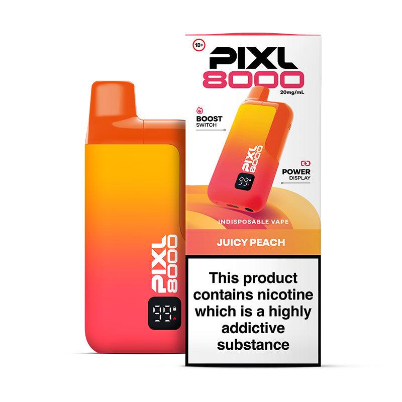 PIXL 8000 JUICY PEACH PRE-FILLED VAPE KIT - 20mg - Vapeslough