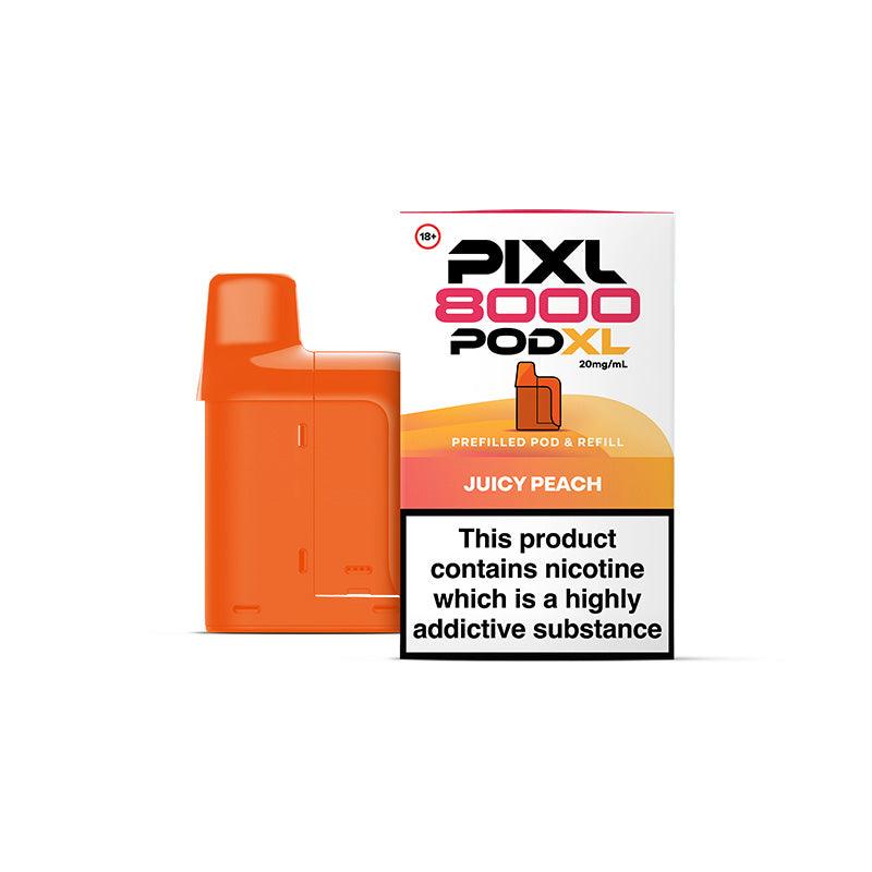 PIXL 8000 JUICY PEACH VAPE POD - 20mg - Vapeslough