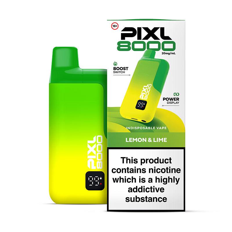 PIXL 8000 LEMON & LIME PRE-FILLED VAPE KIT - 20mg - Vapeslough