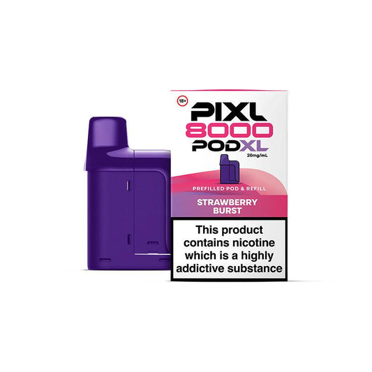 PIXL 8000 STRAWBERRY BURST VAPE POD - 20mg - Vapeslough