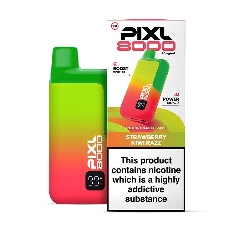 PIXL 8000 STRAWBERRY KIWI RAZZ PRE-FILLED VAPE KIT - 20mg - Vapeslough