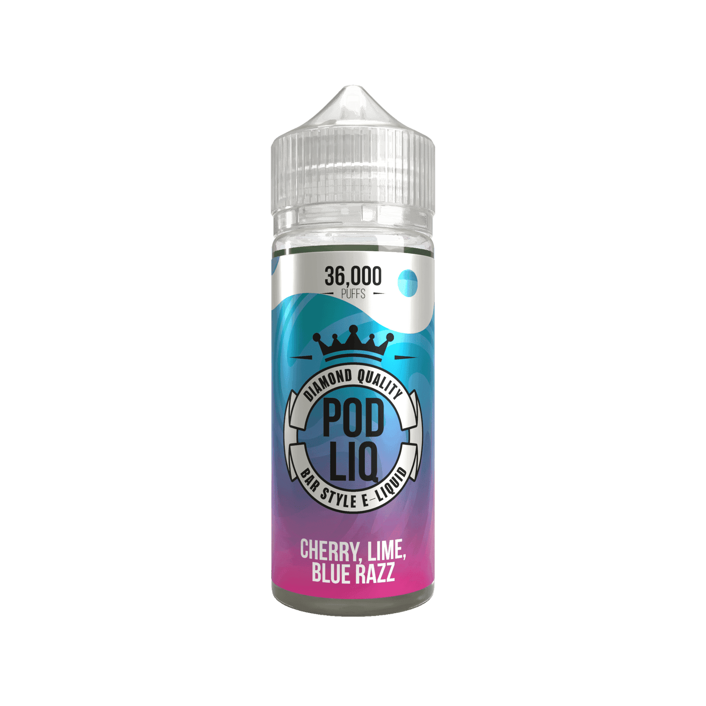 POD LIQ DIAMOND EDTN - CHERRY, LIME & BLUE RAZZ 100ML SHORT FILL E-LIQUID 50/50 BY RIOT SQUAD - Vapeslough