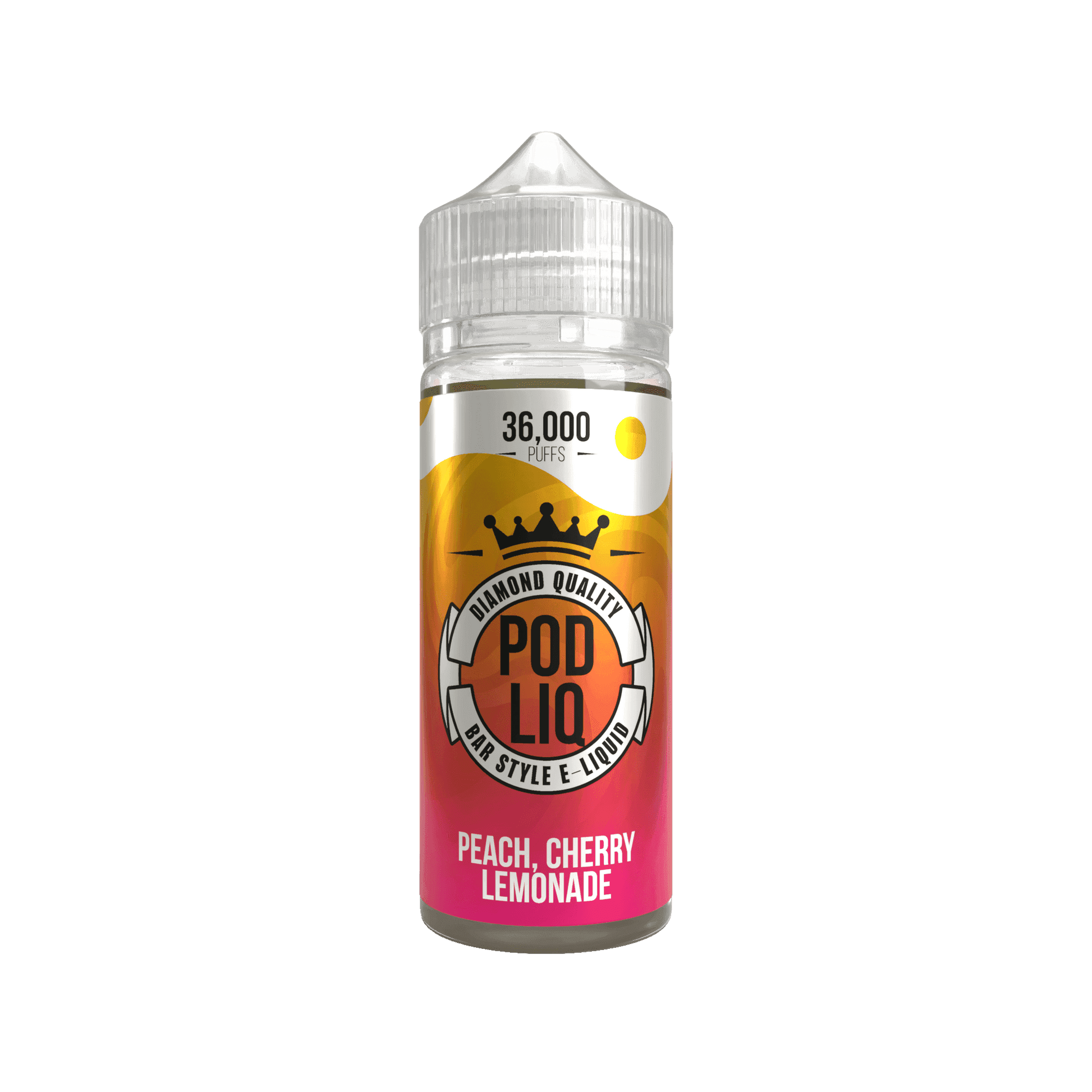 POD LIQ DIAMOND EDTN - PEACH CHERRY LEMONADE 100ML SHORT FILL E-LIQUID 50/50 BY RIOT SQUAD - Vapeslough