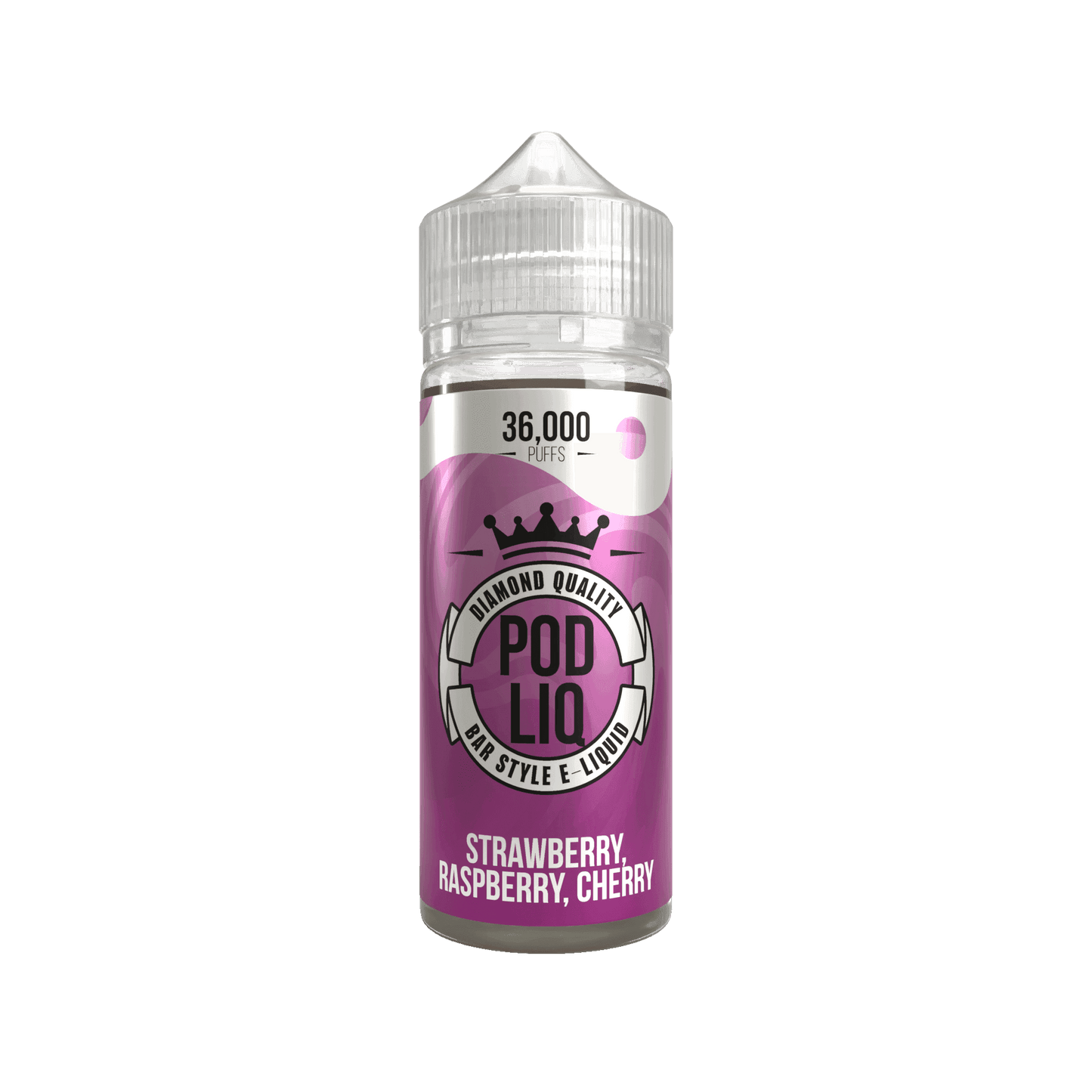 POD LIQ DIAMOND EDTN - STRAWBERRY RASPBERRY & CHERRY 100ML SHORT FILL E-LIQUID 50/50 BY RIOT SQUAD - Vapeslough