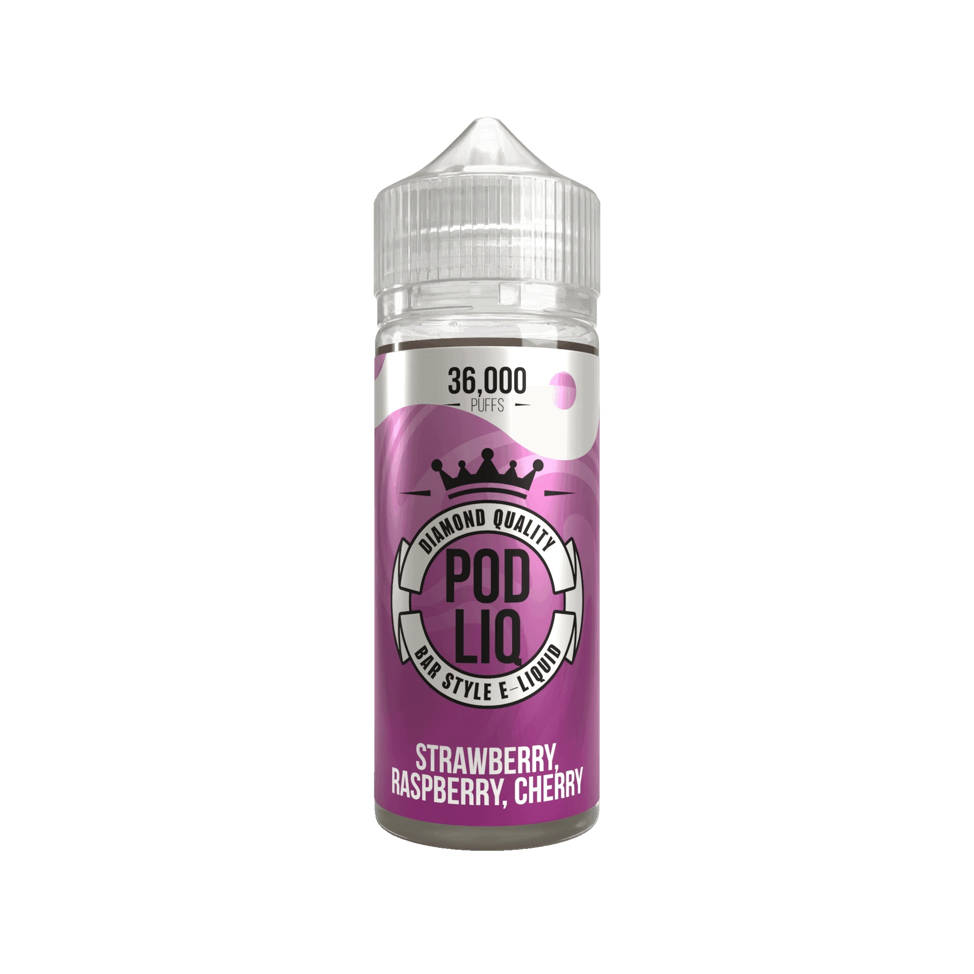 POD LIQ DIAMOND EDTN - STRAWBERRY RASPBERRY & CHERRY 100ML SHORT FILL E-LIQUID 50/50 BY RIOT SQUAD - Vapeslough