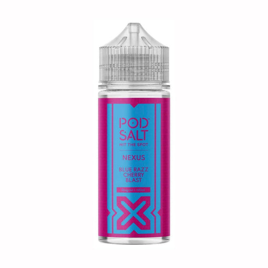 POD SALT NEXUS BLUE RAZZ CHERRY BLAST 100ML SHORTFILL E-LIQUID - Vapeslough