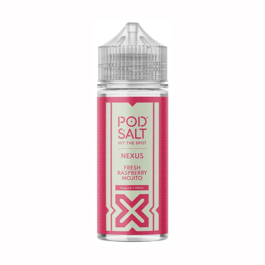 POD SALT NEXUS FRESH RASPBERRY MOJITO 100ML SHORTFILL E-LIQUID - Vapeslough