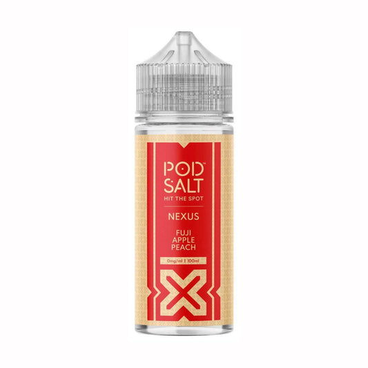 POD SALT NEXUS FUJI APPLE PEACH (FUJI BLEND) 100ML SHORTFILL E-LIQUID - Vapeslough