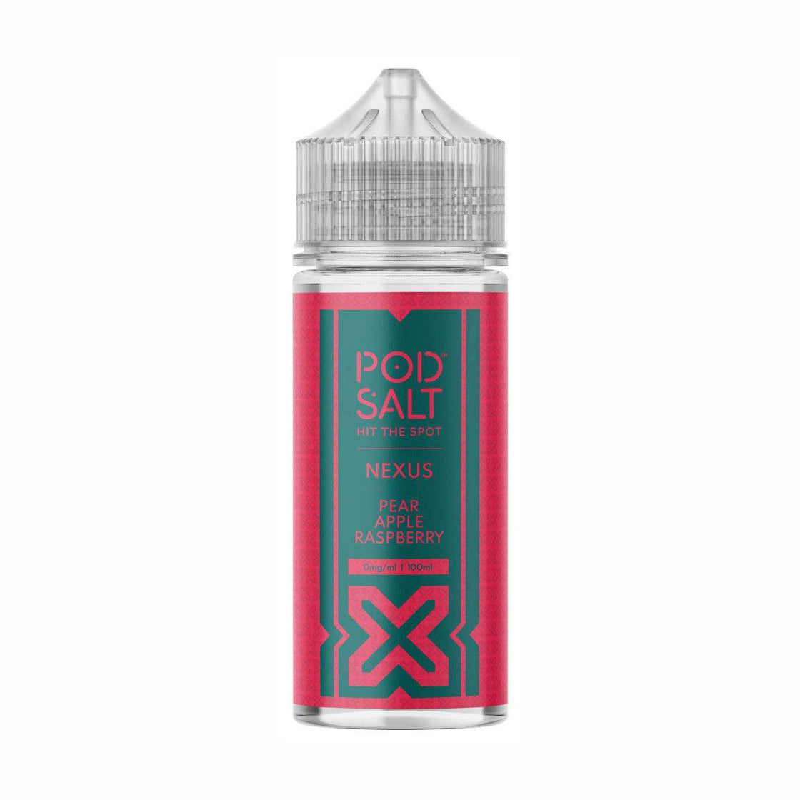 POD SALT NEXUS PEAR APPLE RASPBERRY 100ML SHORTFILL E-LIQUID - Vapeslough