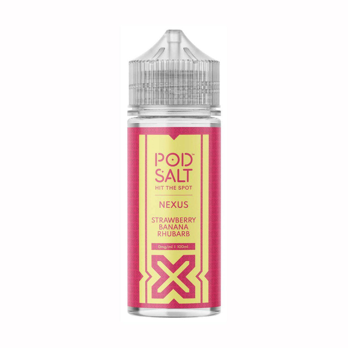 POD SALT NEXUS STRAWBERRY BANANA RHUBARB 100ML SHORTFILL E-LIQUID - Vapeslough