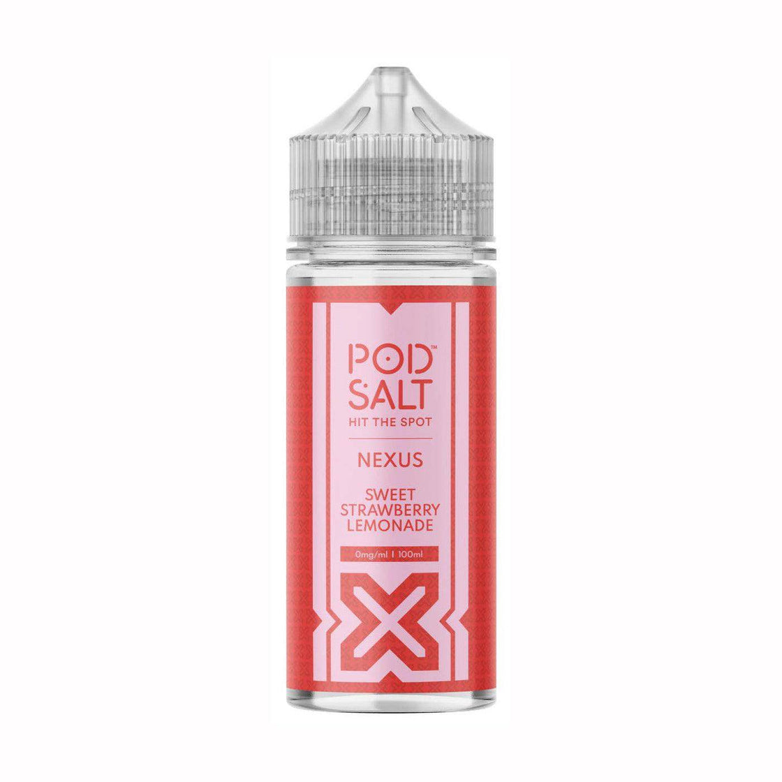 POD SALT NEXUS SWEET STRAWBERRY LEMONADE 100ML SHORTFILL E-LIQUID - Vapeslough