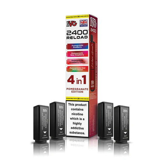 Pomegranate Edition IVG 2400 Reload 4-in-1 Prefilled Pods - Vapeslough