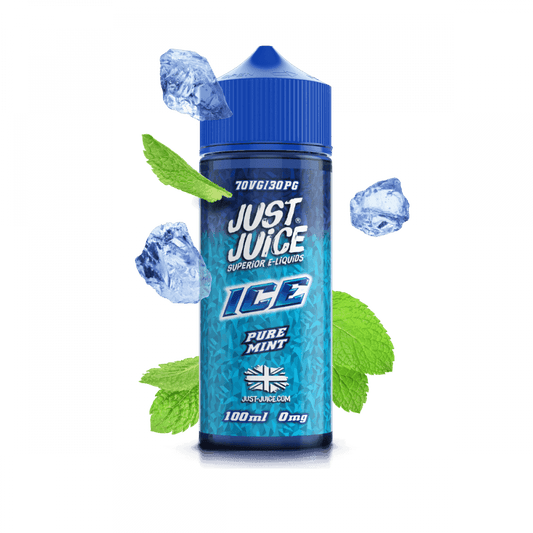 PURE MINT ICE 100ML SHORT FILL E-LIQUID BY JUST JUICE - Vapeslough