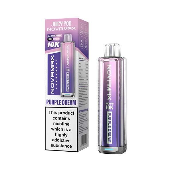 PURPLE DREAM - JUICY POD NOVAMAX 10K PRE-FILLED VAPE KIT - Vapeslough