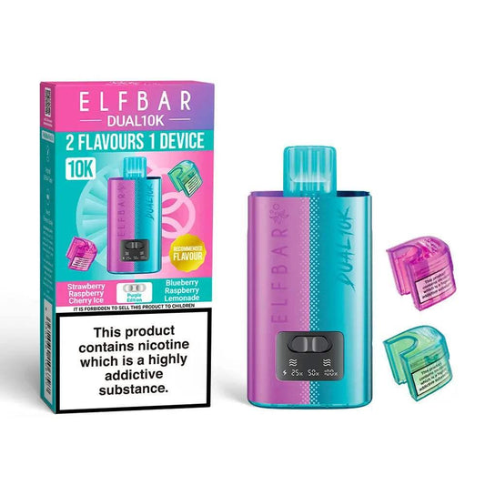 PURPLE EDITION - ELF BAR DUAL 10K PRE-FILLED VAPE KIT - 20MG(2%) - Vapeslough