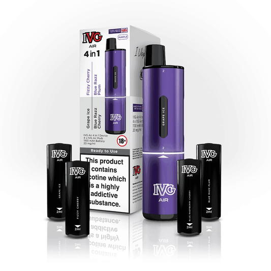 PURPLE EDITION IVG AIR 4 IN 1 VAPE KIT - Vapeslough