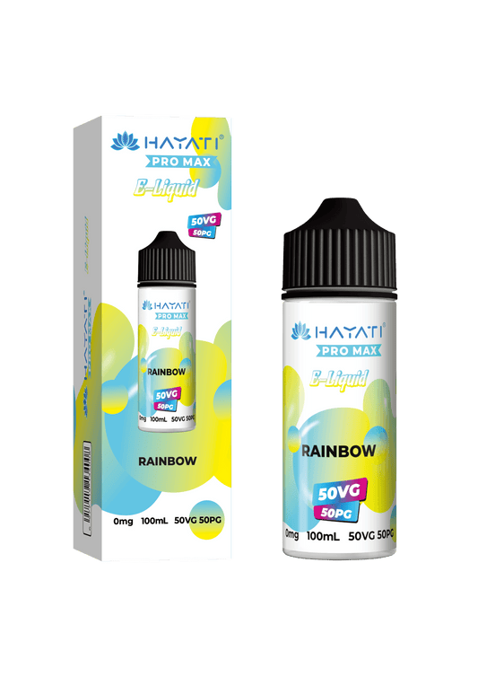 RAINBOW - HAYATI PRO MAX 100ML SHORT FILL - 50/50PG/VG E-LIQUID - Vapeslough