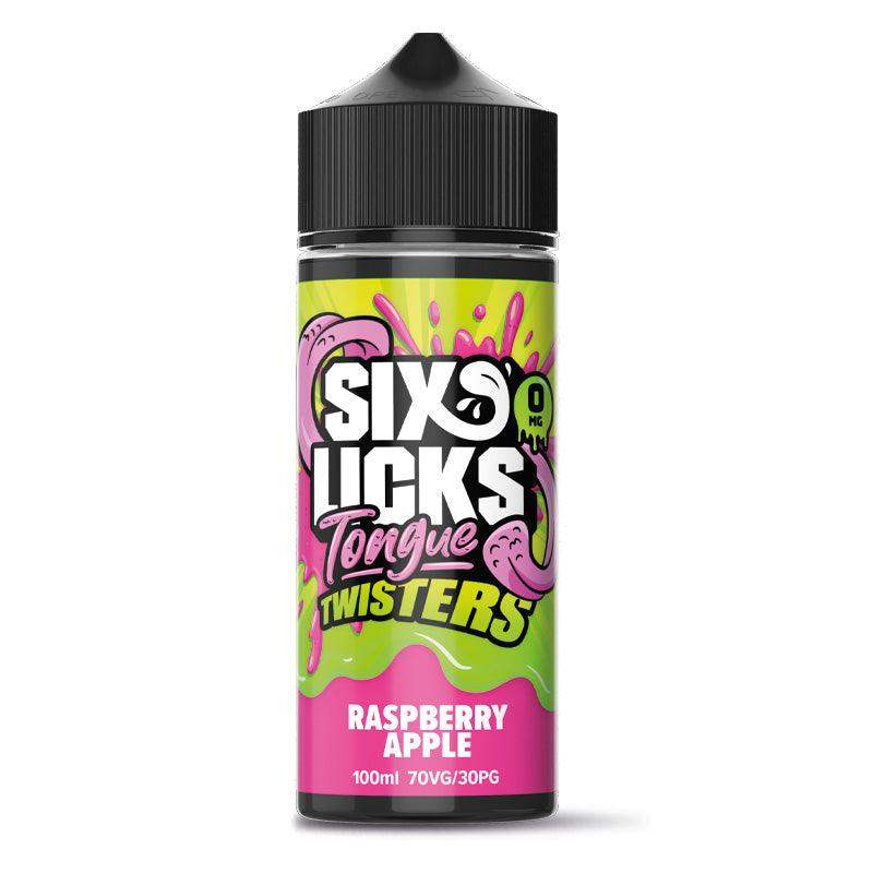 RASPBERRY APPLE - 100ML SHORT FILL E-LIQUID BY SIX LICKS TONGUE TWISTERS - Vapeslough