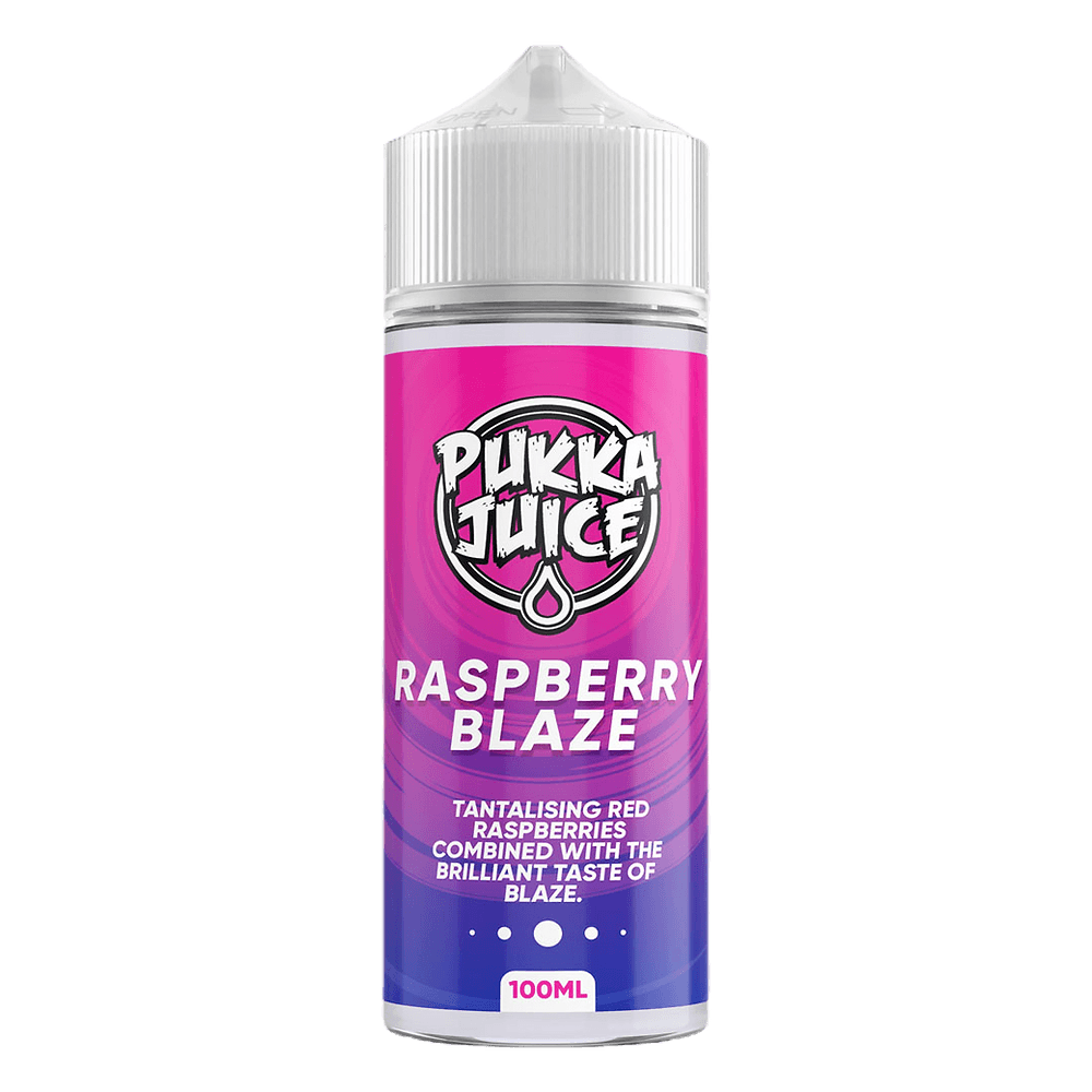 RASPBERRY BLAZE 100ML SHORT FILL E-LIQUID BY PUKKA JUICE - Vapeslough