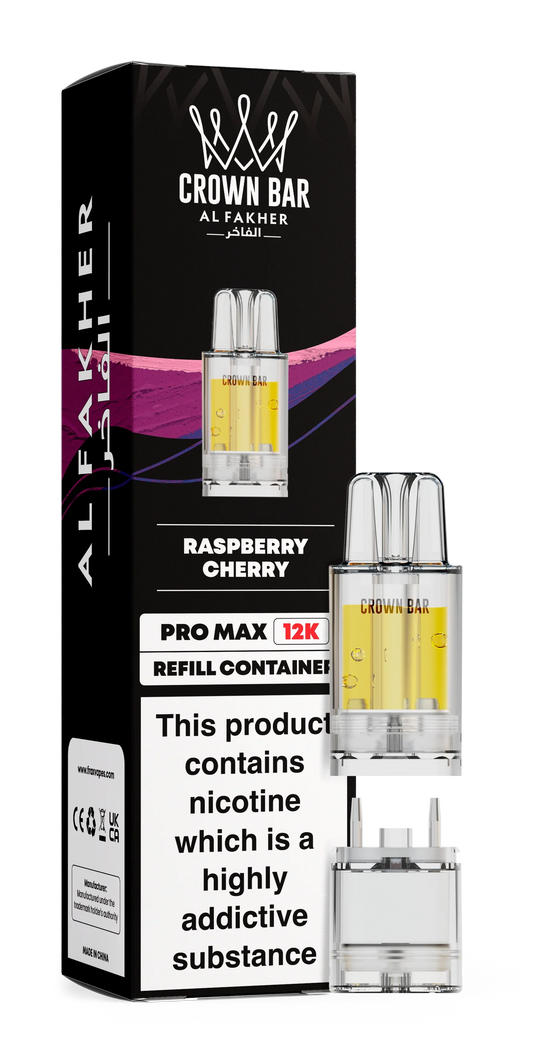 Raspberry Cherry Al Fakher Crown Bar Pro Max 12K Refill Pod - Vapeslough