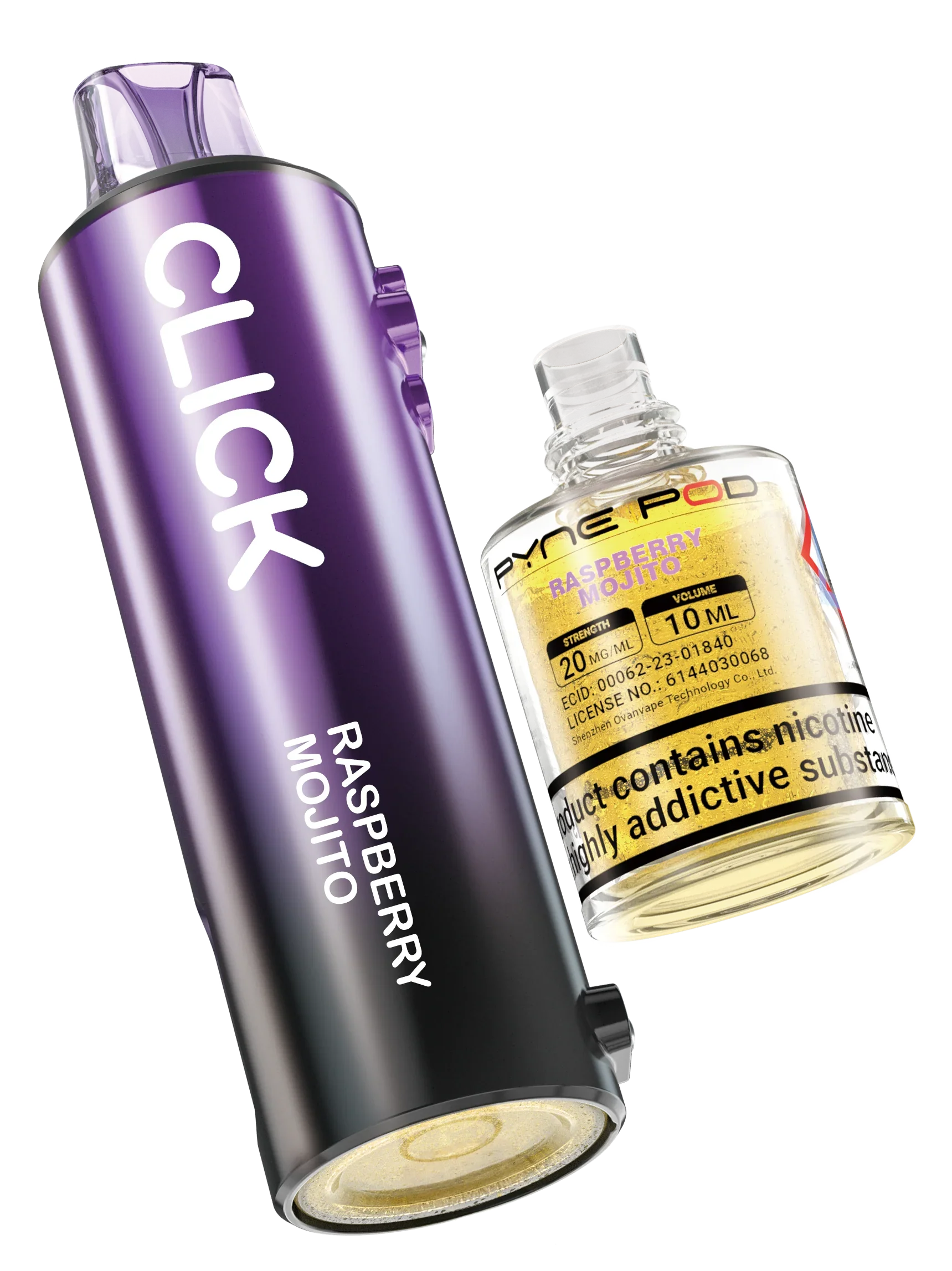 Raspberry Mojito - Pyne Pod Click Prefilled Pod + Refill Container - Vapeslough