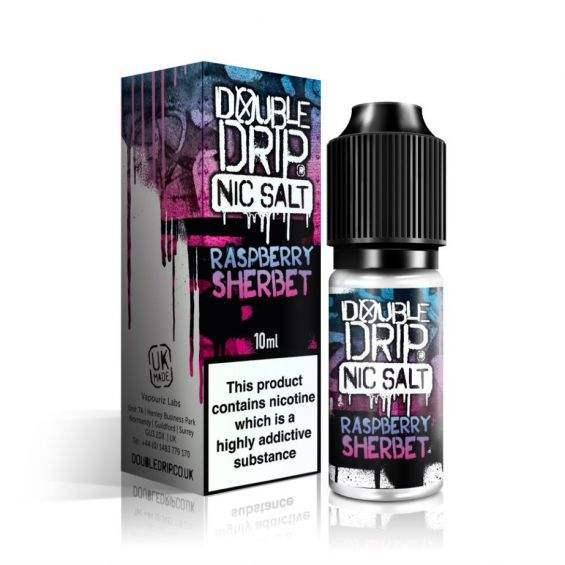 RASPBERRY SHERBET 10ML NIC SALT E-LIQUID BY DOUBLE DRIP - Vapeslough